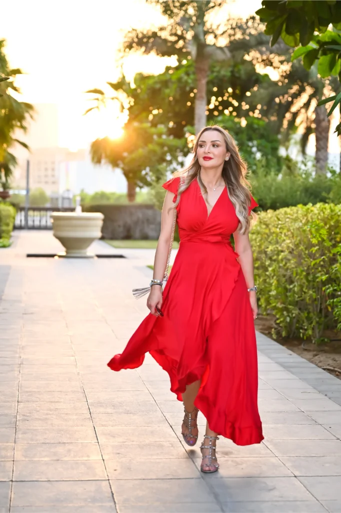 Red dress Women Photography in Dubai