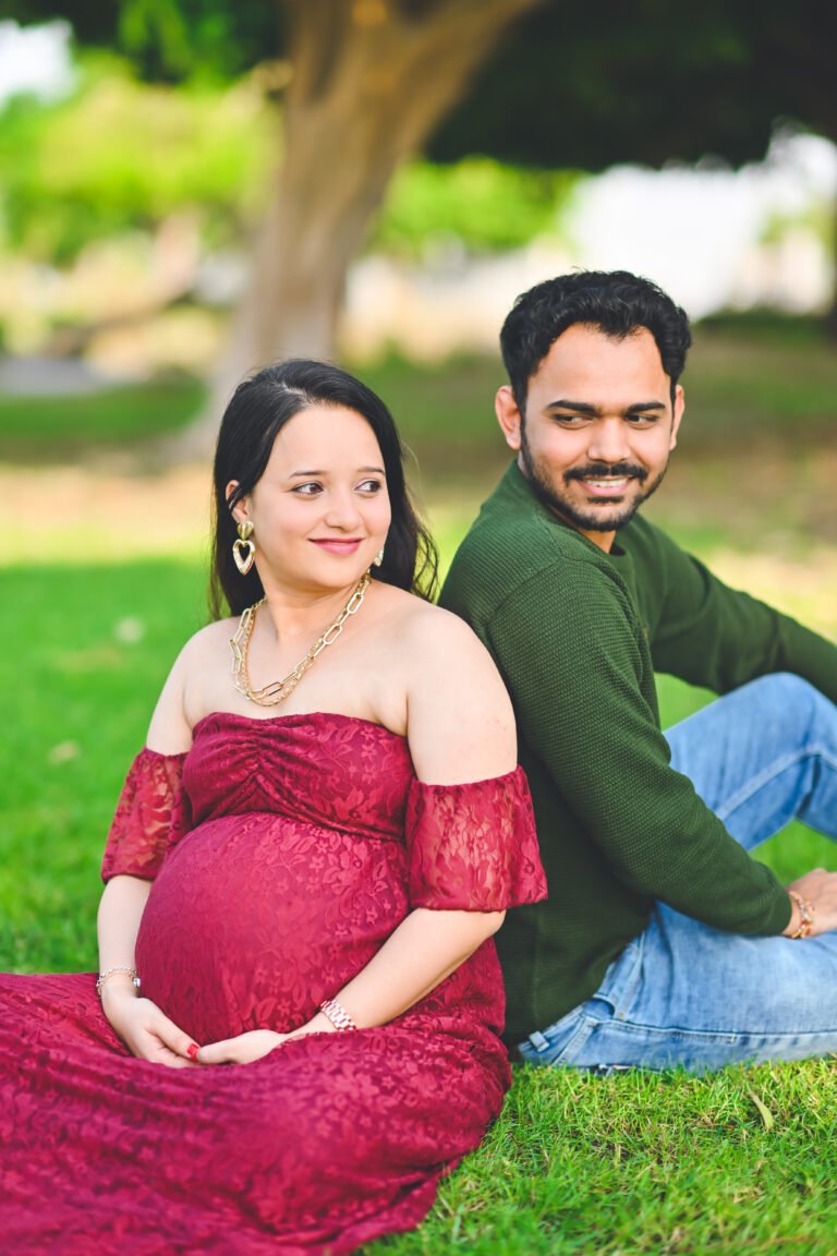 Sitting with each other  Maternity Photoshoot