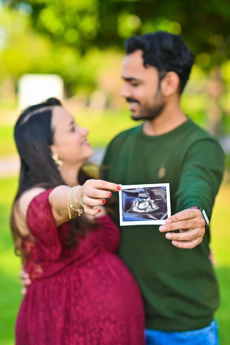 With the First Sonography Photograph  Maternity Photoshoot