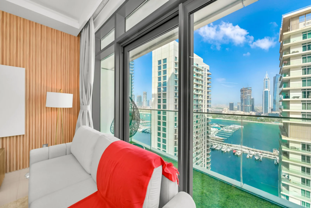 HDR real estate photography balancing bright windows and interior lighting