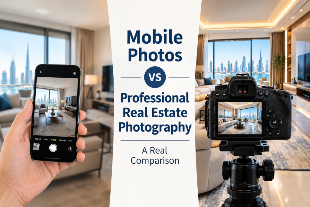 Mobile photos vs professional real estate photography for property listings